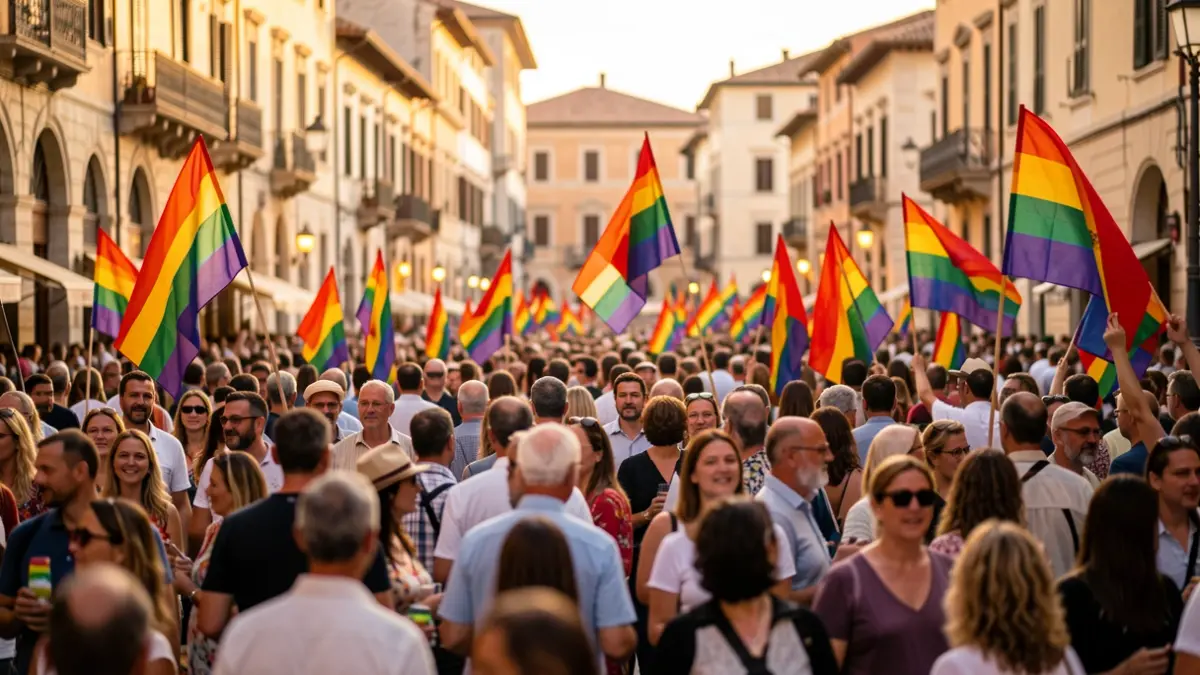 Generic image of an LGTBIQ+ Pride demonstration in Valencia.