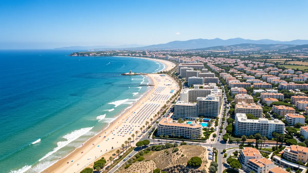 Imatge genèrica de la costa de la Comunitat Valenciana amb platges i hotels.