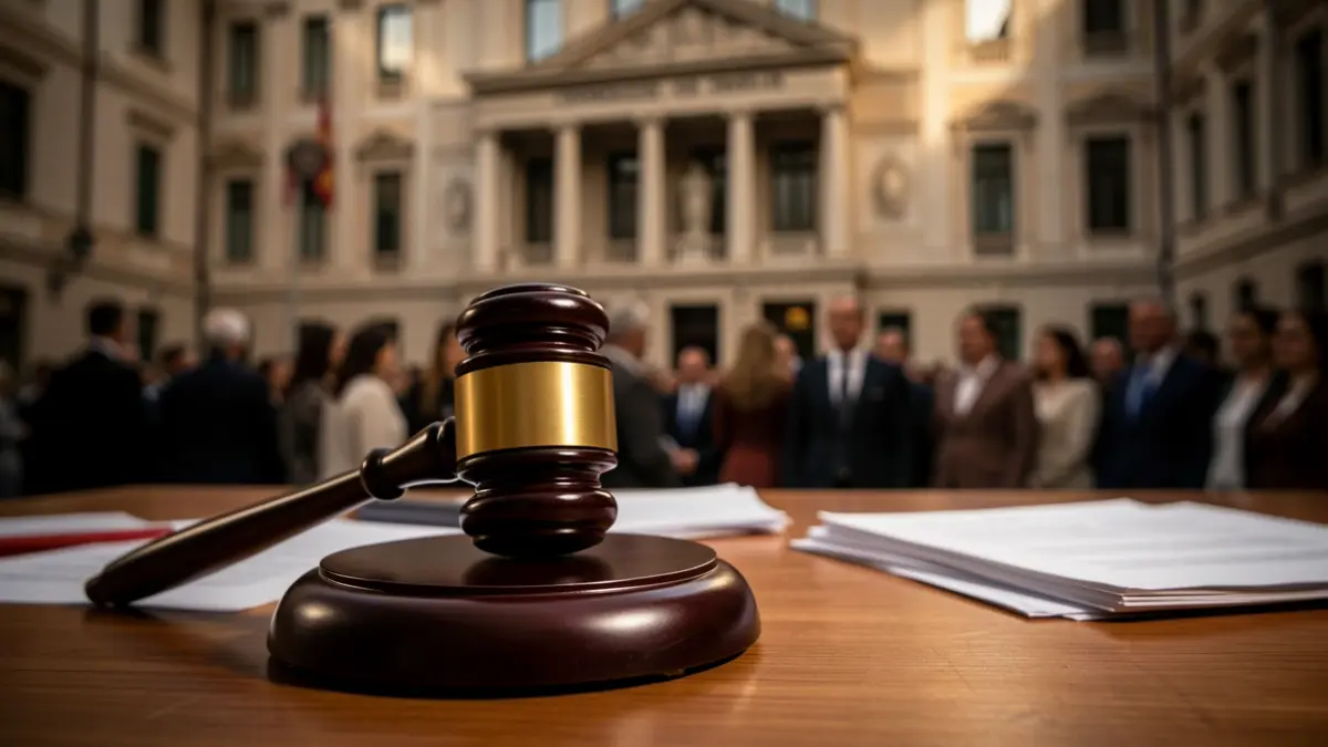 Generic image of justice and the Congress of Deputies.