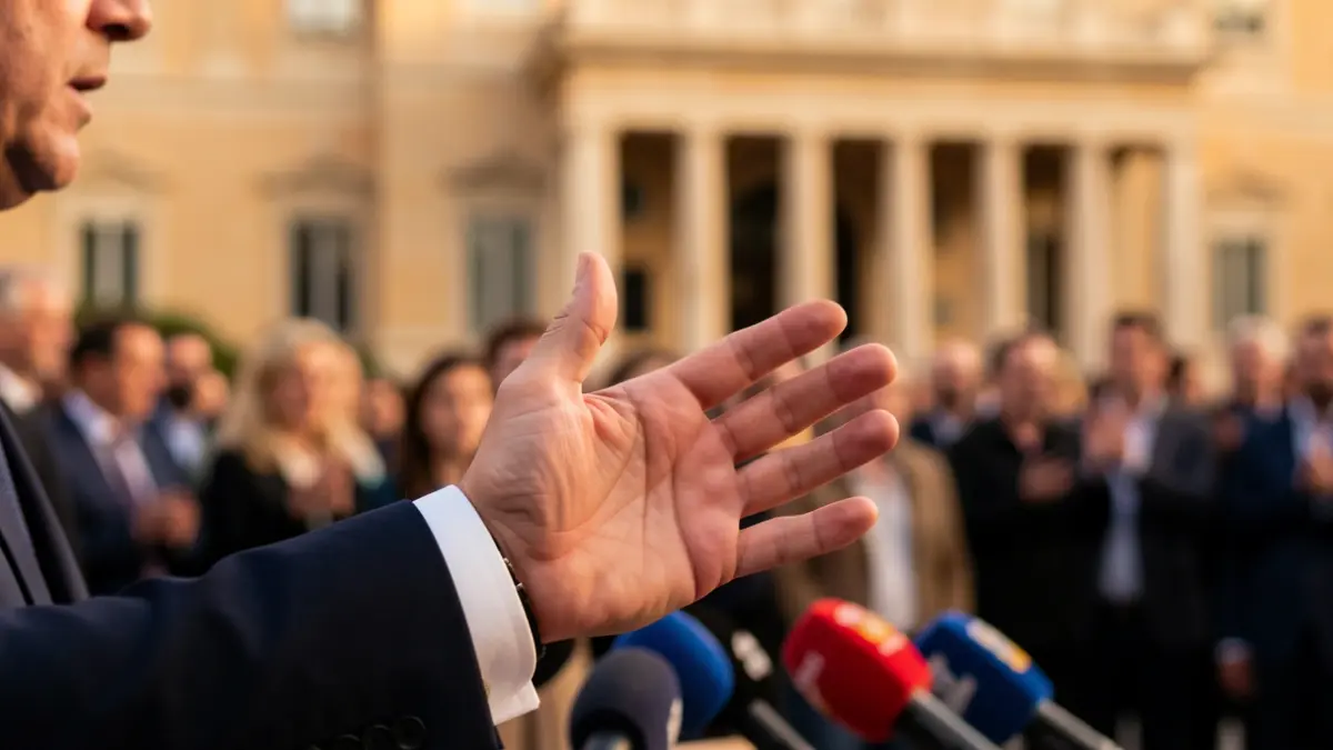 Imagen genérica de un político hablando en una rueda de prensa.