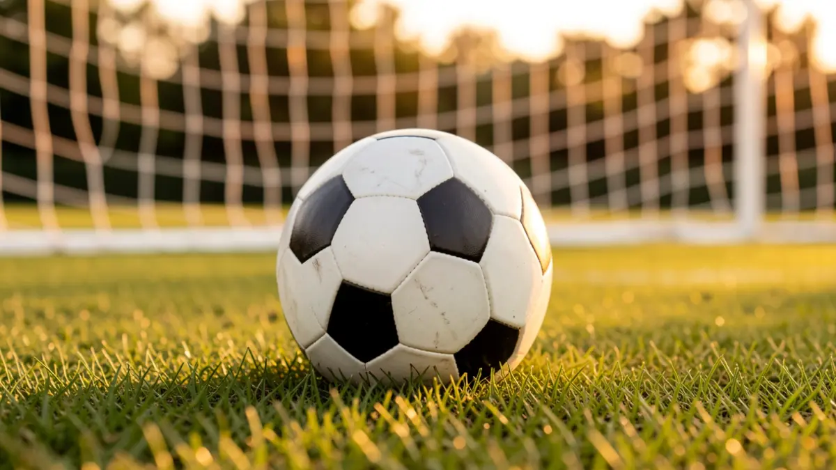 Imatge genèrica d'una pilota de futbol sobre la gespa d'un estadi.