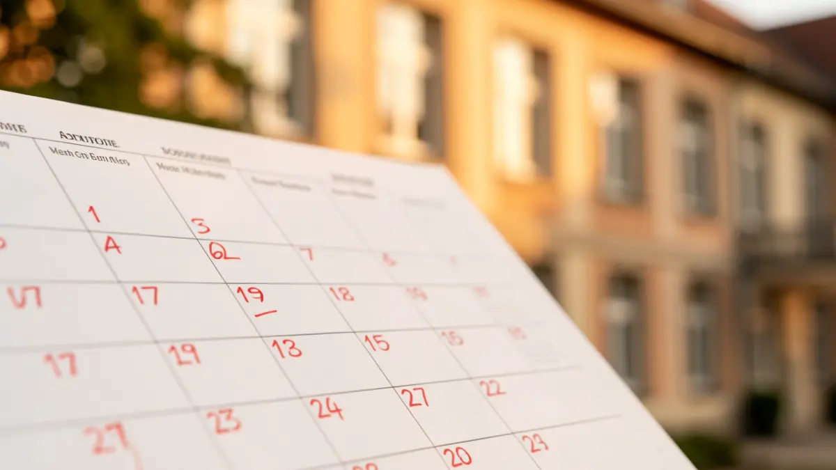 Generic image of a school calendar.