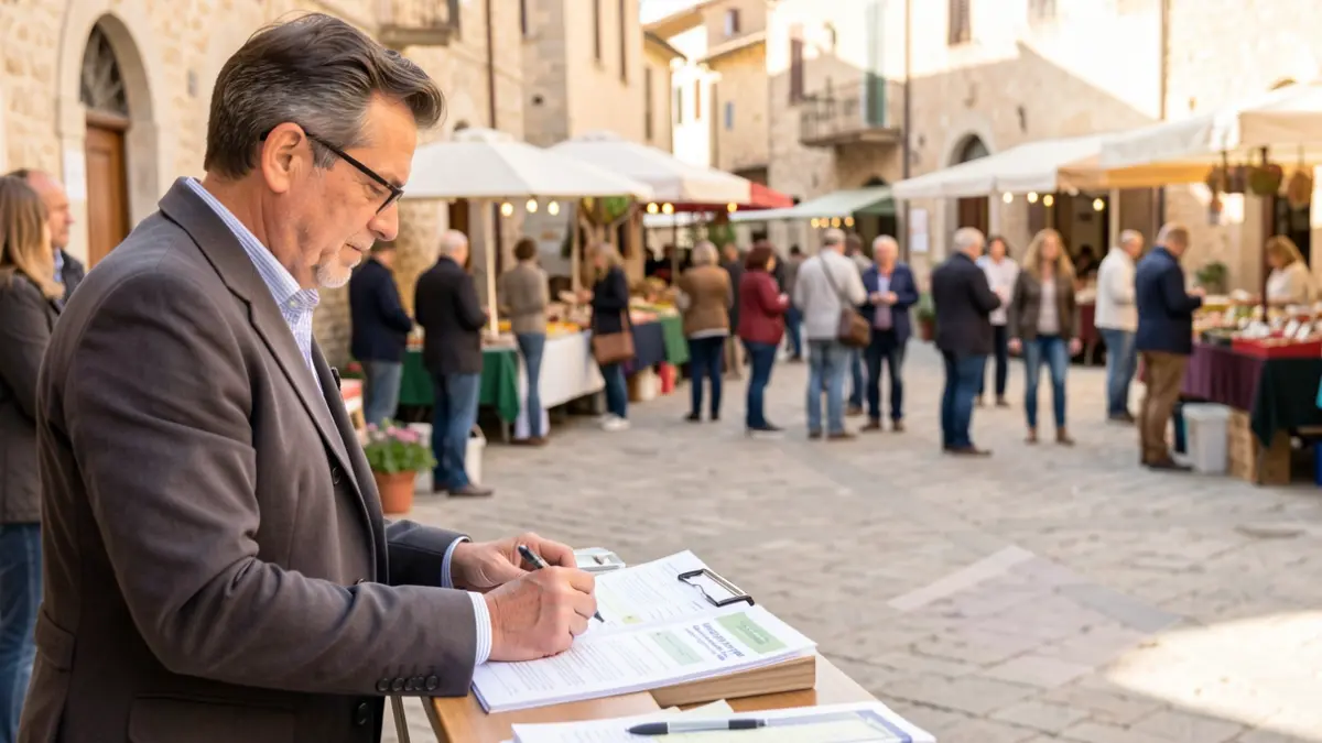 Imatge genèrica d'un punt informatiu ciutadà en una plaça.