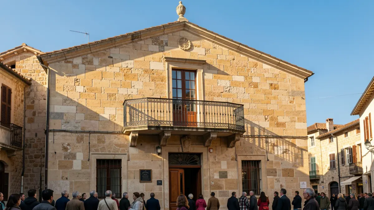 Fachada del ayuntamiento de Beniflà durante una tarde soleada.