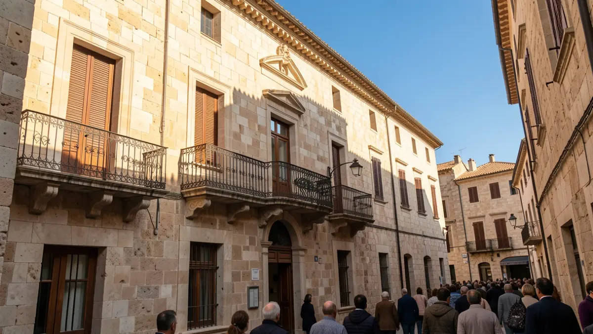 Image of the Benissa town hall facade with afternoon light.