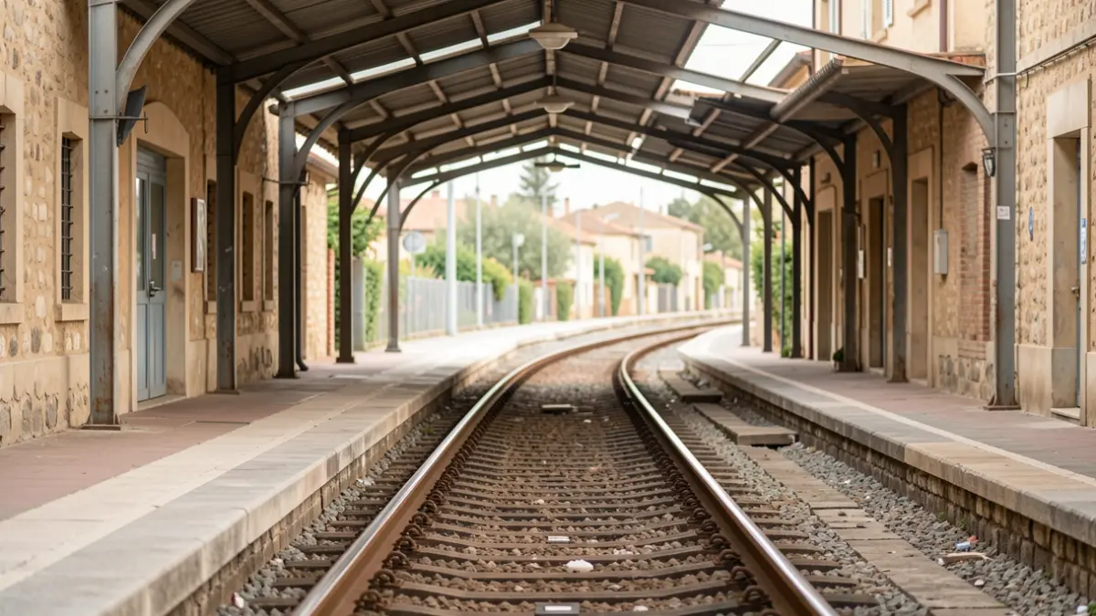 Imatge genèrica d'una estació amb vies de tren.