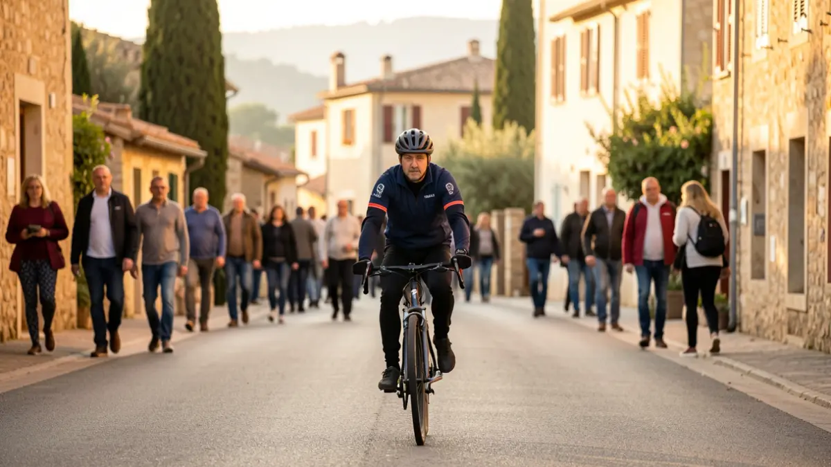 Imagen genérica de un ciclista en un entorno urbano mediterráneo.