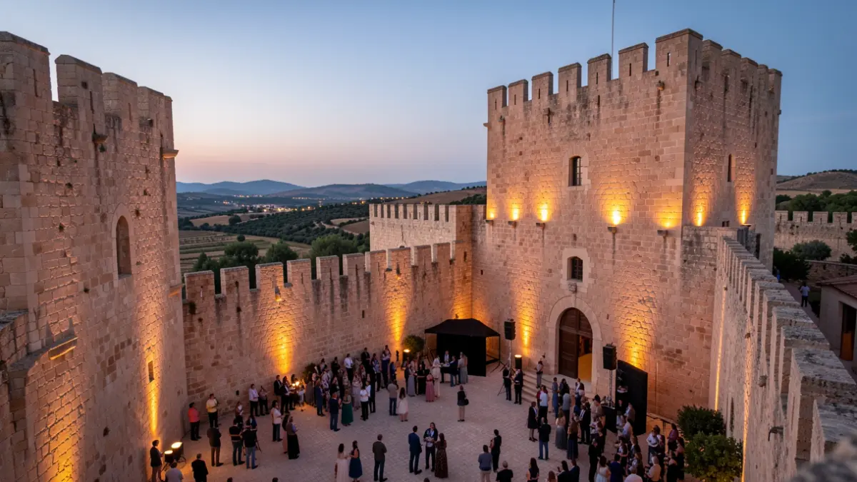 Imatge genèrica del Castell de Xàtiva il·luminat al capvespre.