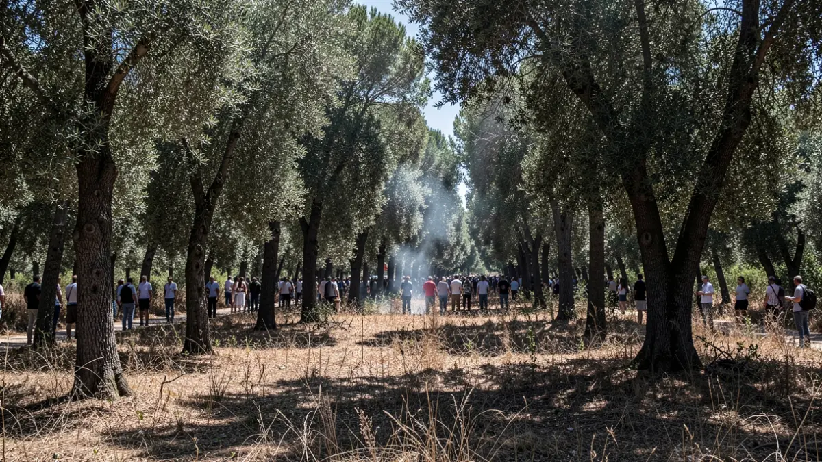 Generic image of a forest area with smoke.