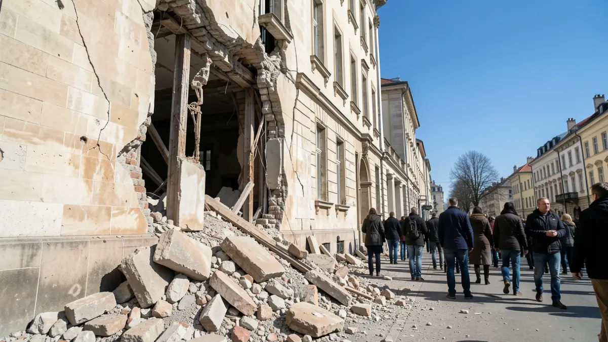 Generic image of a dilapidated building about to be demolished.
