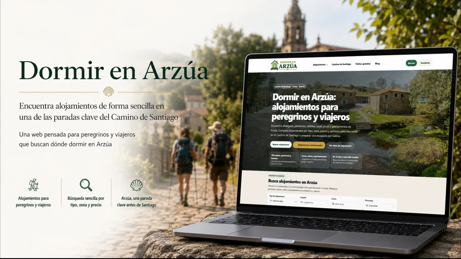 DormirenArzua.com facilita la cerca d'allotjament a pelegrins i viatgers en Arzúa