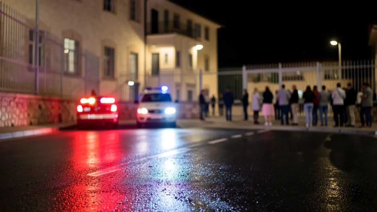 Imatge genèrica de llums d'emergència en un entorn urbà nocturn.
