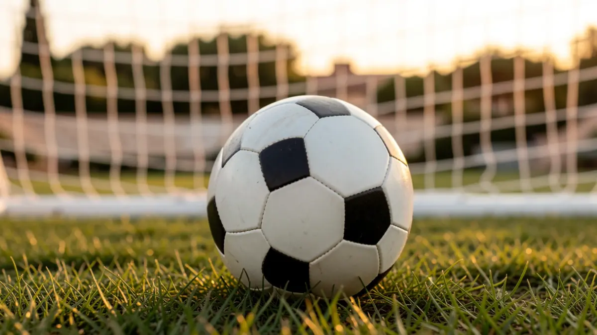 Generic image of a soccer ball on grass.