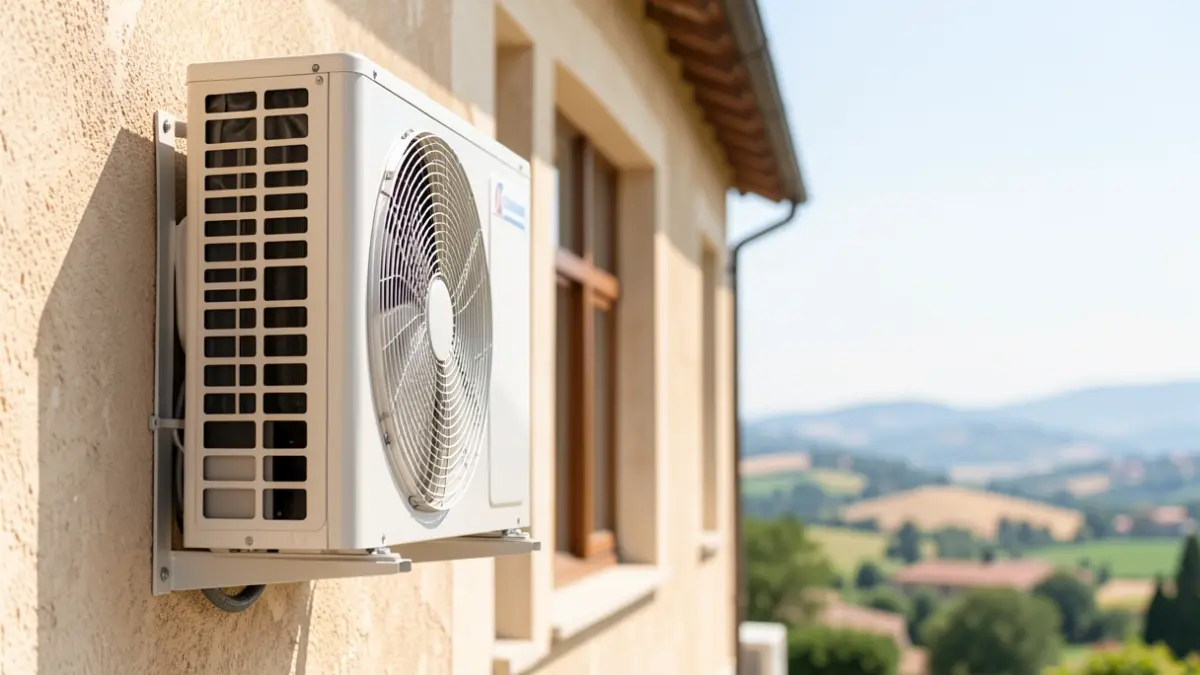 Generic image of an air conditioning unit installed on the wall of an educational center.