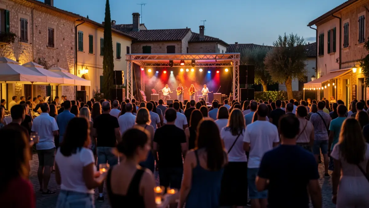 Imagen genérica de un festival cultural al aire libre con público y escenario.