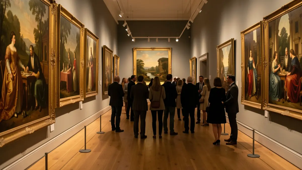 Imagen genérica de una sala de exposiciones en un museo de bellas artes.