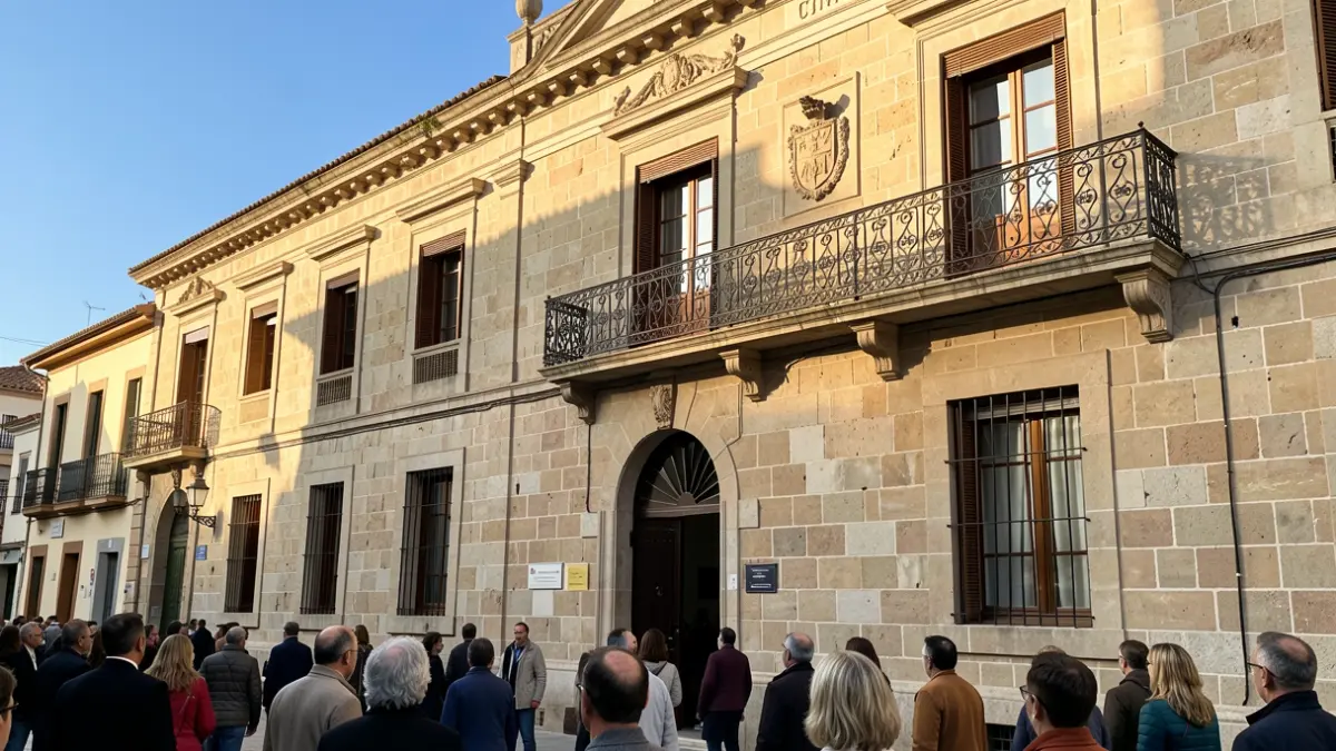 Facade of the Valencia City Hall on a sunny afternoon.