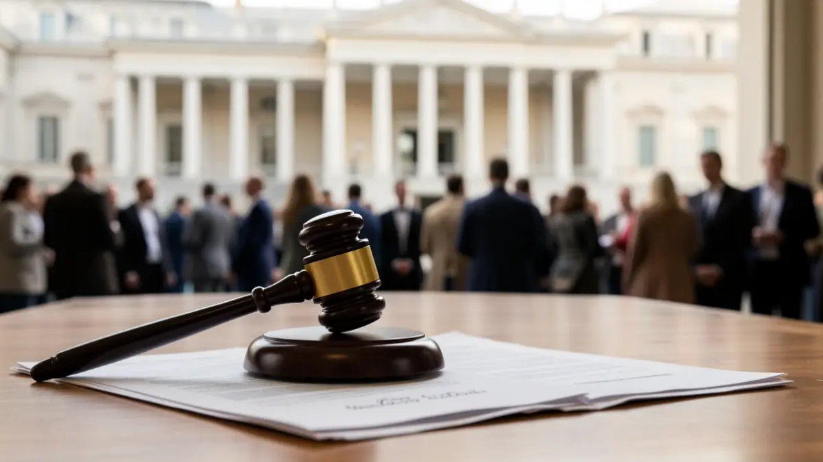 Generic image of a judge's gavel on legal documents.