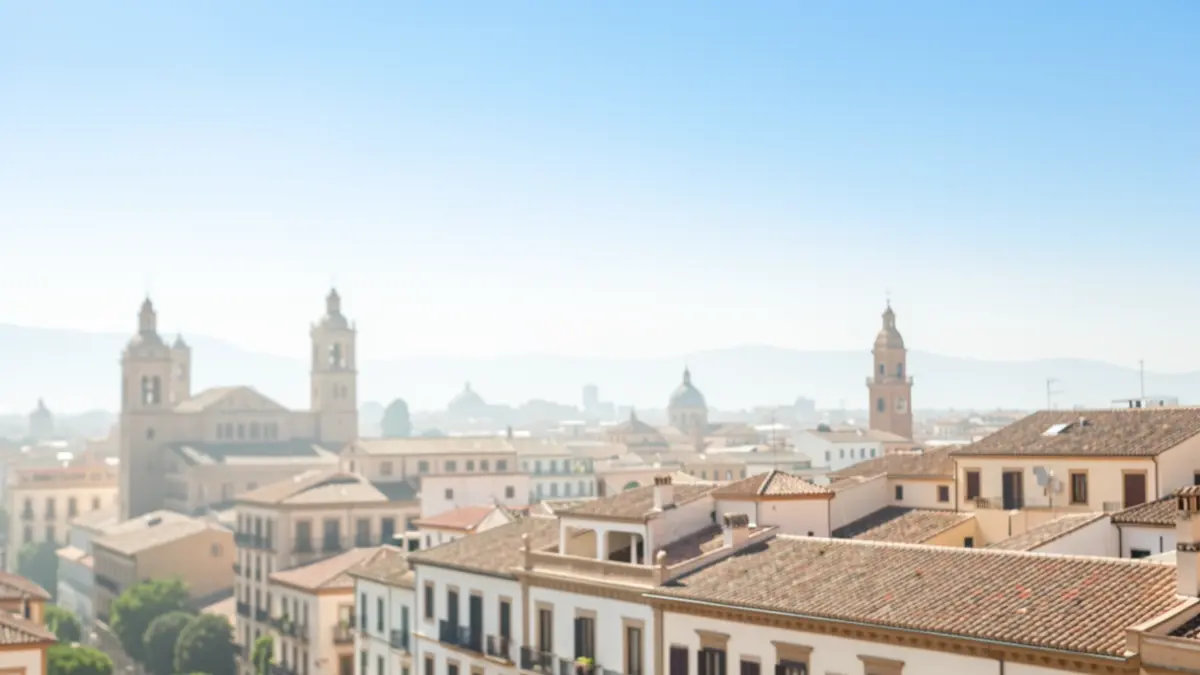 Imatge genèrica d'un cel clar i assolellat sobre València.