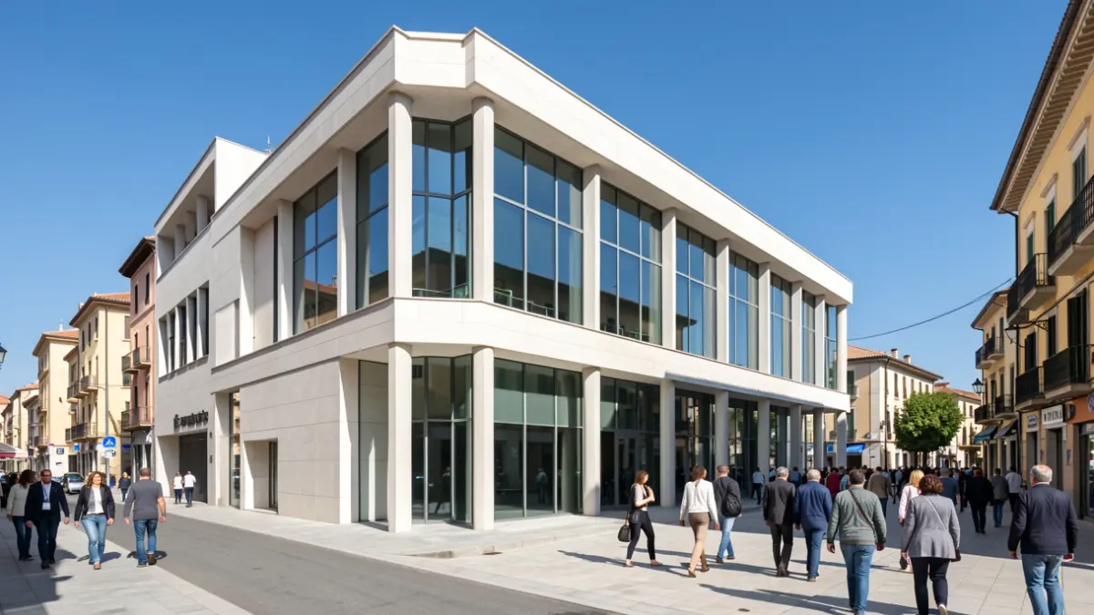 Generic image of a municipal building in a Mediterranean city.