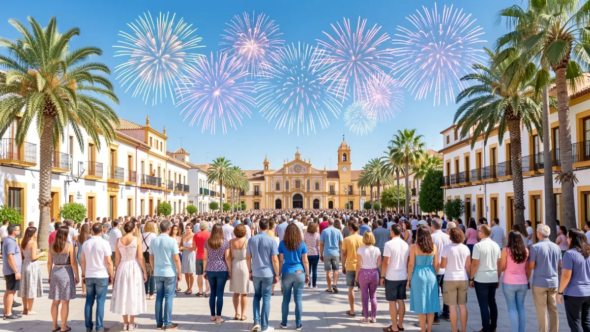 Imagen genérica de las fiestas de Elche con elementos tradicionales y modernos.