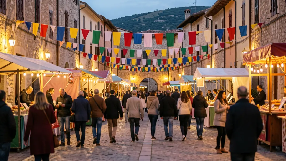 Generic image of a popular festival with street closures.