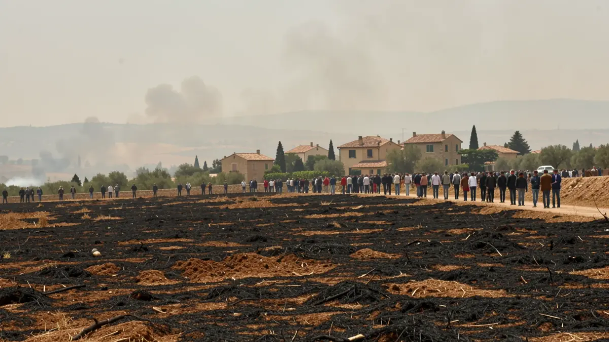 Generic image of a landscape affected by a forest fire on the Mediterranean coast.