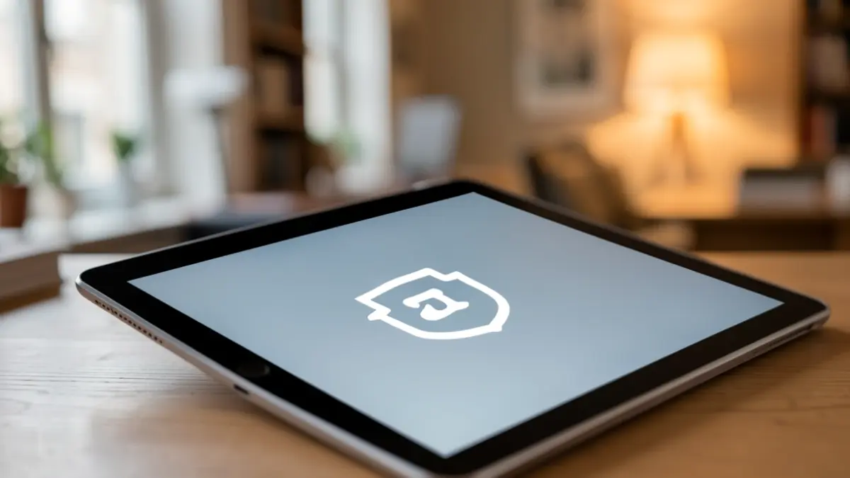 Generic image of digital data protection on a tablet.
