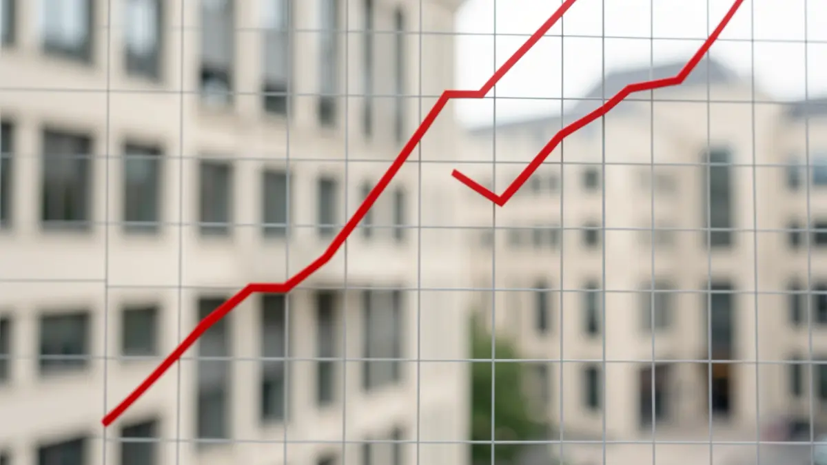 Imatge genèrica d'un gràfic econòmic amb tendència descendent.