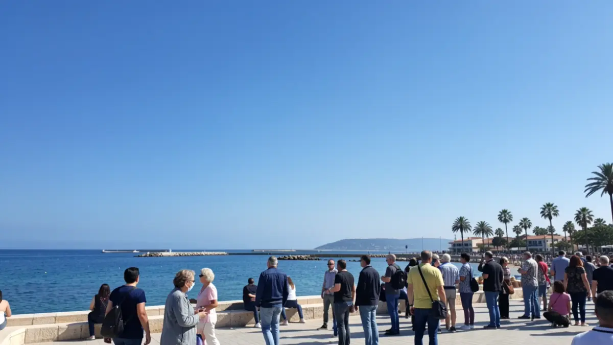 Generic image of the sky and coast of Gandia.