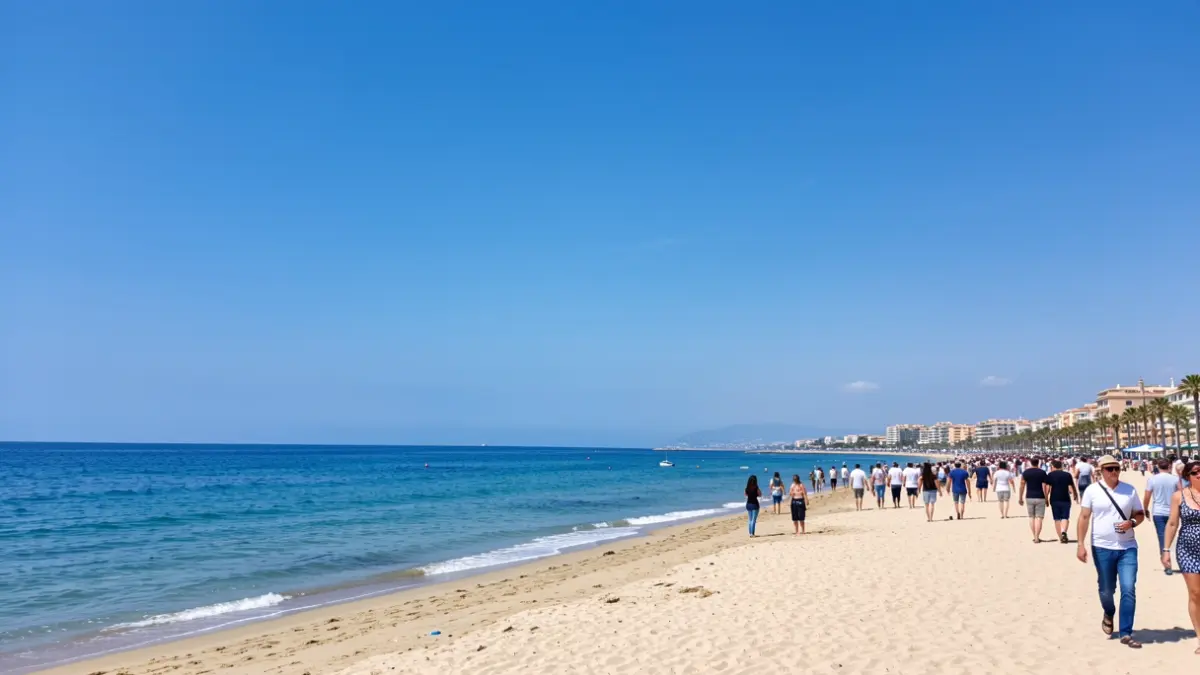 Generic image of a clear sky over the coast of Gandia.