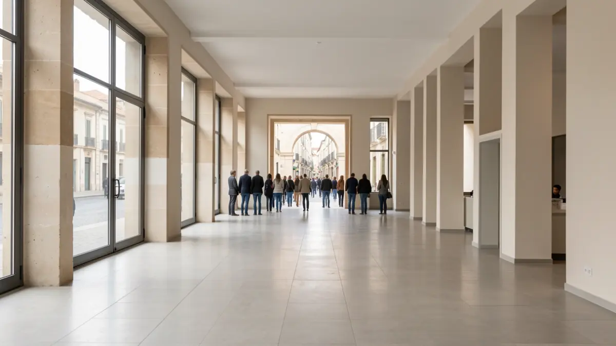 Imatge genèrica d'un espai interior públic amb llum natural.
