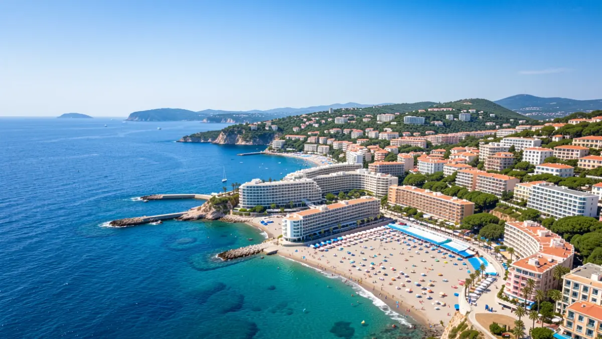 Imatge genèrica de la costa de la Comunitat Valenciana amb hotels i platges.