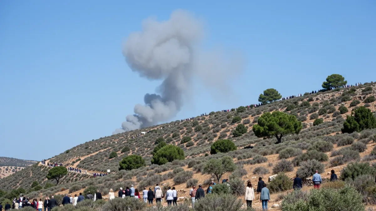 Imagen genérica de un incendio forestal con humo y vegetación mediterránea.