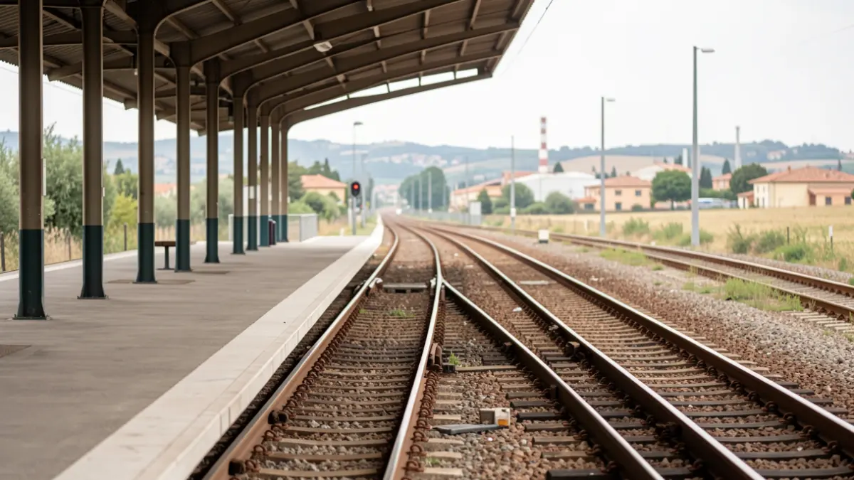 Generic image of a railway track at a station.