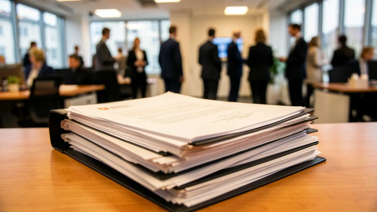 Generic image of administrative documents on an office desk.