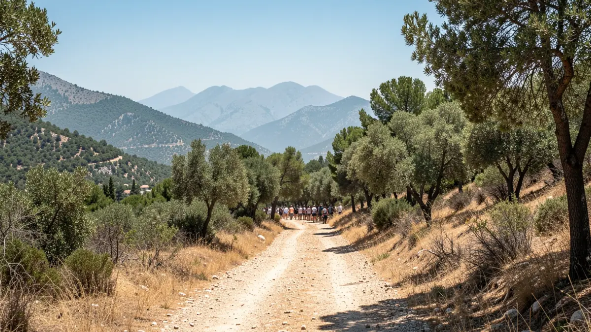 Generic image of a forest trail in the Serra Calderona during an extreme heat episode.
