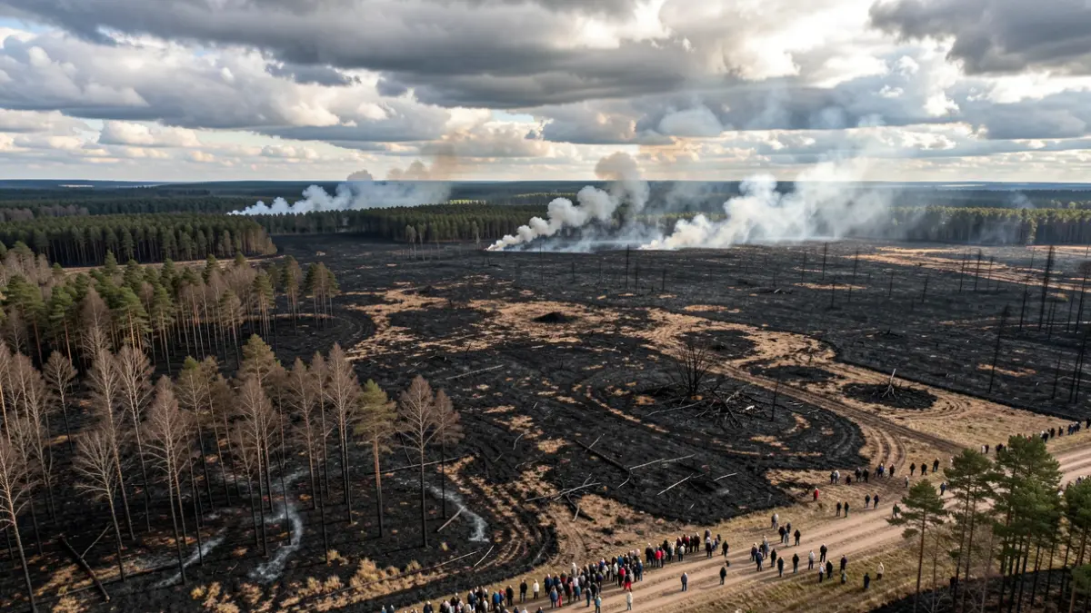Imatge genèrica d'un paisatge forestal cremat per un incendi.