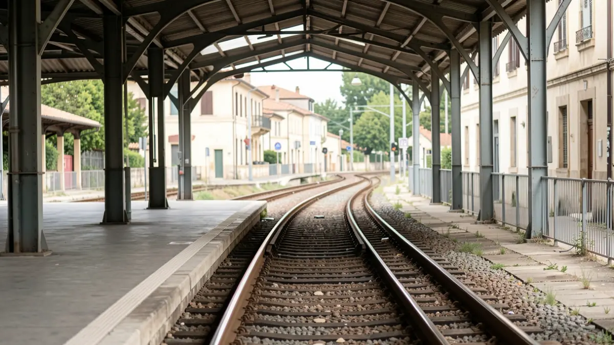 Imatge genèrica d'una estació de tren amb vies buides.