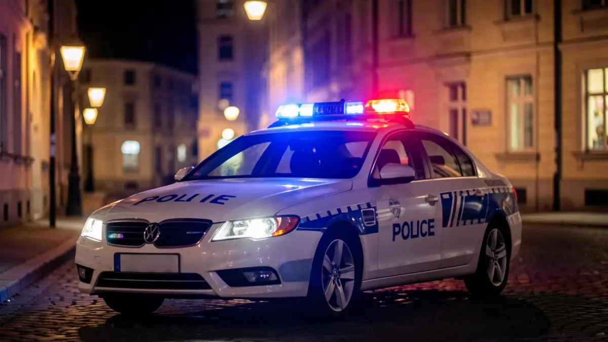 Imagen genérica de la policía local actuando de noche.