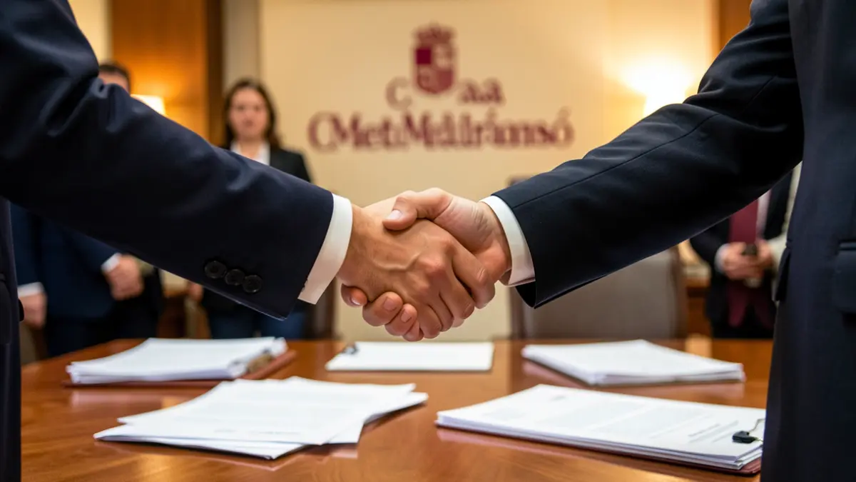 Imagen genérica de la firma de un convenio entre la Universidad Miguel Hernández y Casa Mediterráneo.