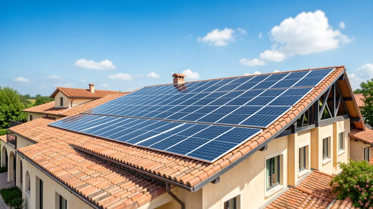 Imagen genérica de paneles fotovoltaicos en una cubierta universitaria.