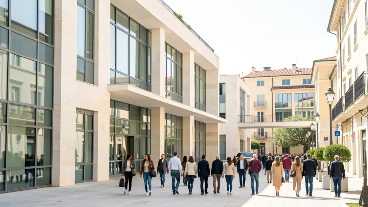Generic image of a university campus with modern architecture and natural light.