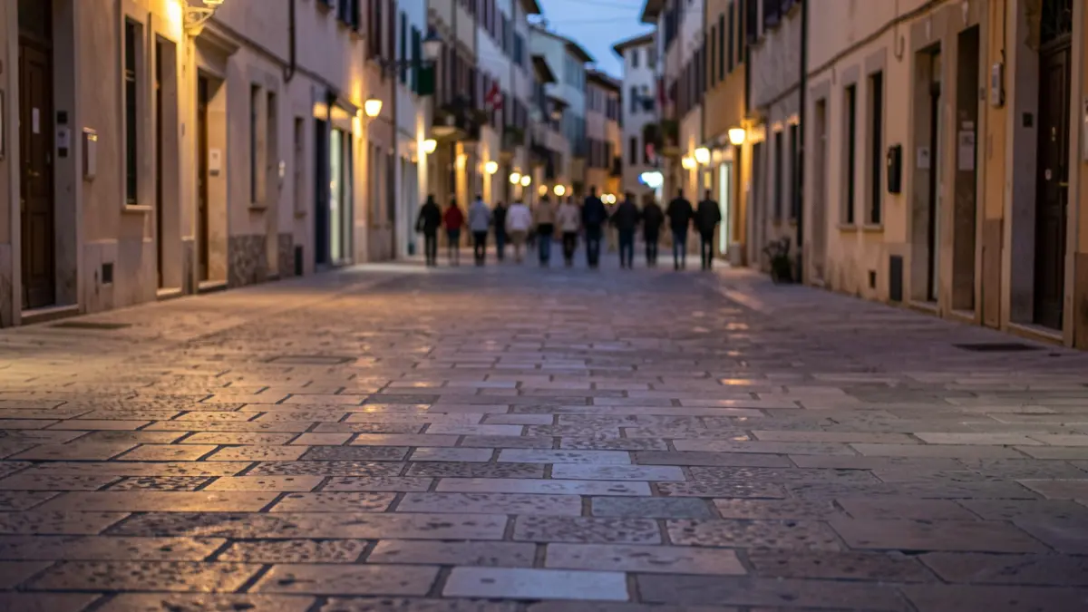 Deserted streets of La Vilavella after the evacuation due to the forest fire.