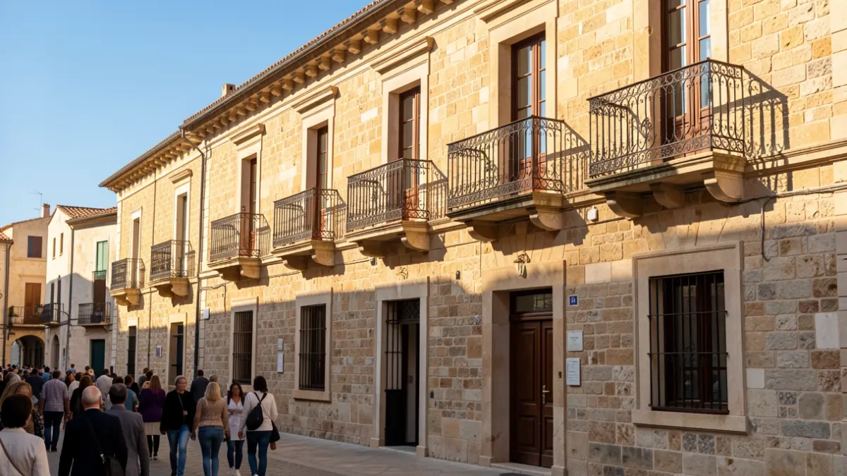 Fachada del Ayuntamiento de Alicante en una tarde soleada.