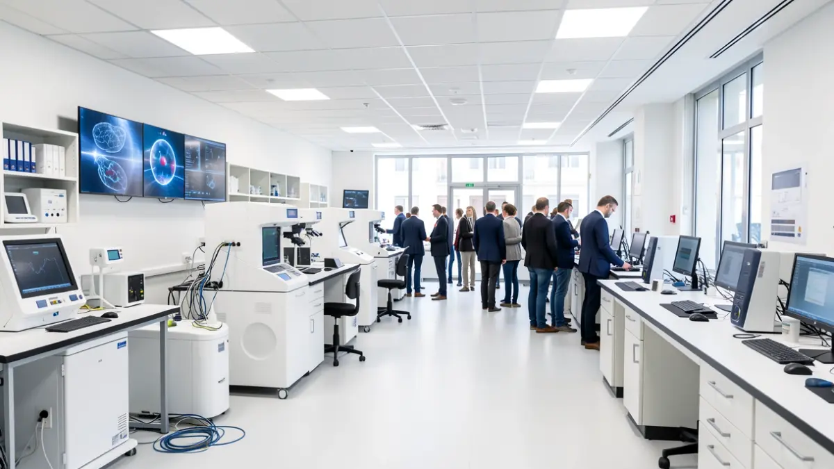 Image of a biomedical research laboratory in Alicante with simulation equipment.