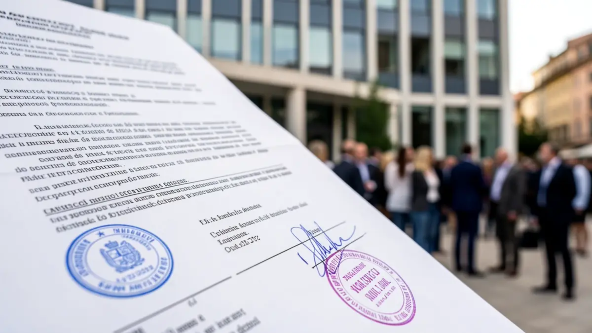 Imatge d'un document legal amb segells oficials.