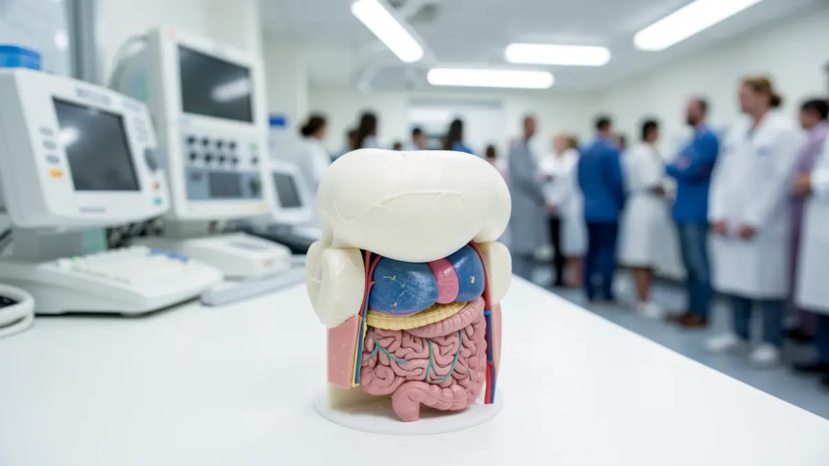 Imagen genérica de un modelo anatómico fabricado con impresión 3D en un entorno hospitalario.