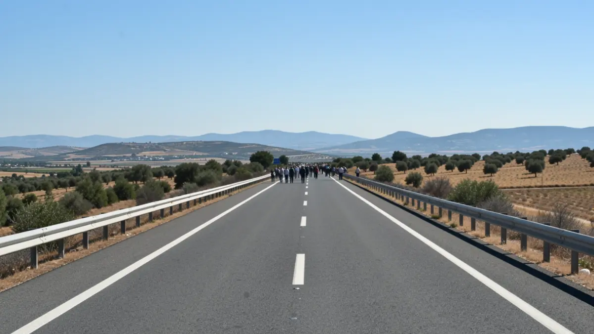 Imatge genèrica d'una autovia buida en un paisatge mediterrani.