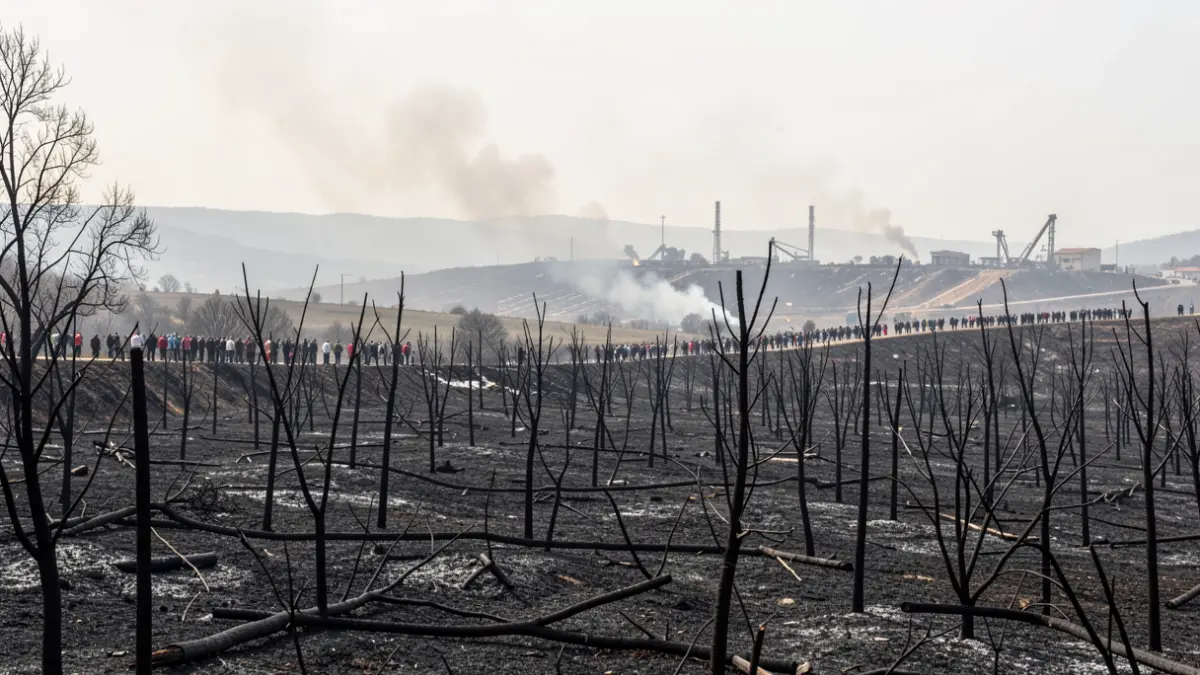 Imagen genérica de un paisaje quemado por un incendio forestal.